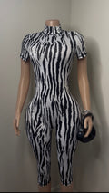 Zebra Print Jumpsuit