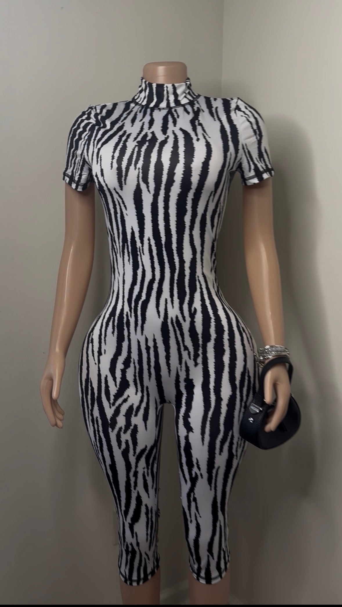 Zebra Print Jumpsuit