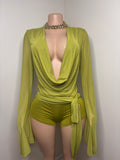 Cowl backless Romper