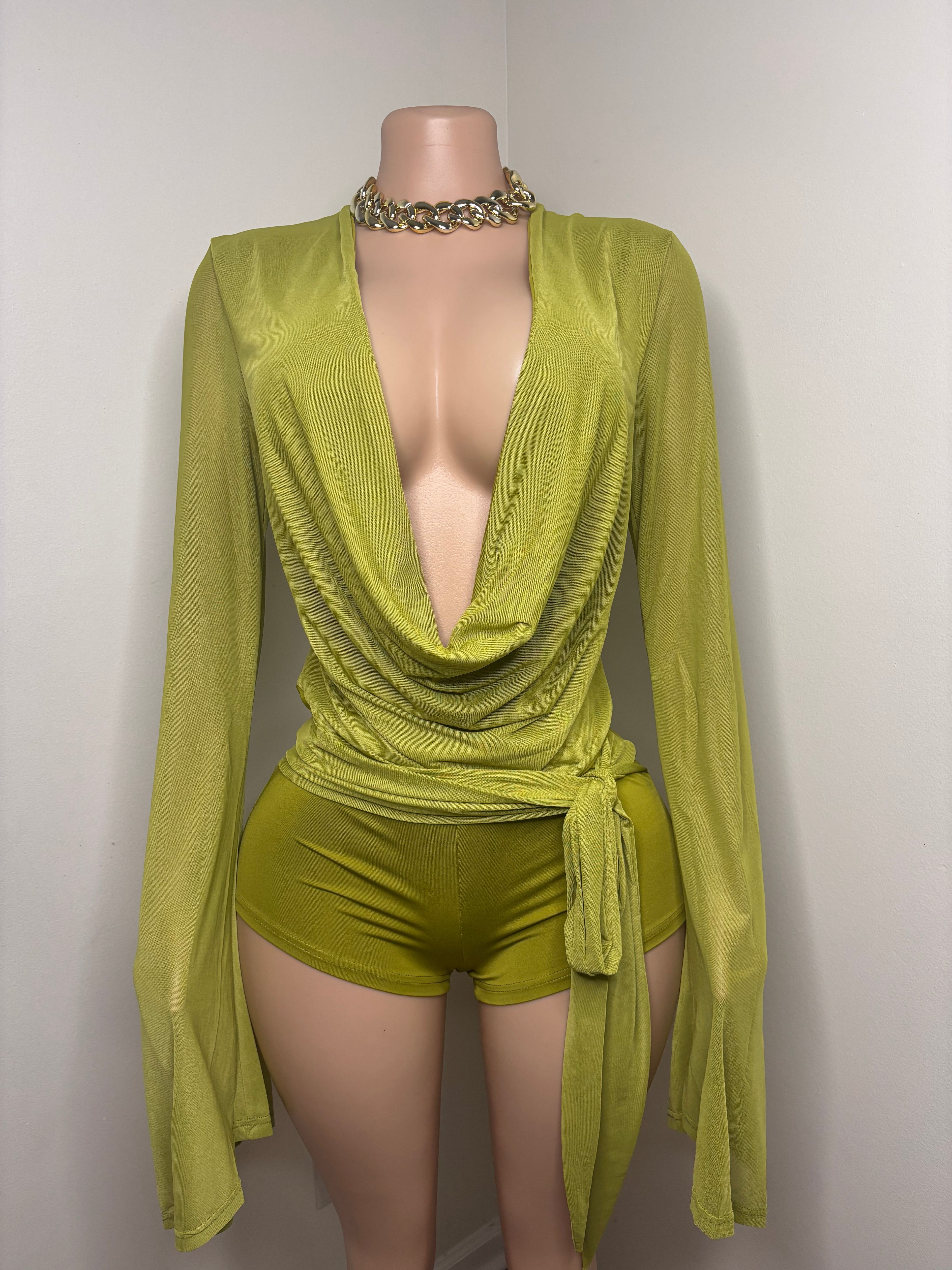 Cowl backless Romper