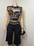 Black Guacho Capris