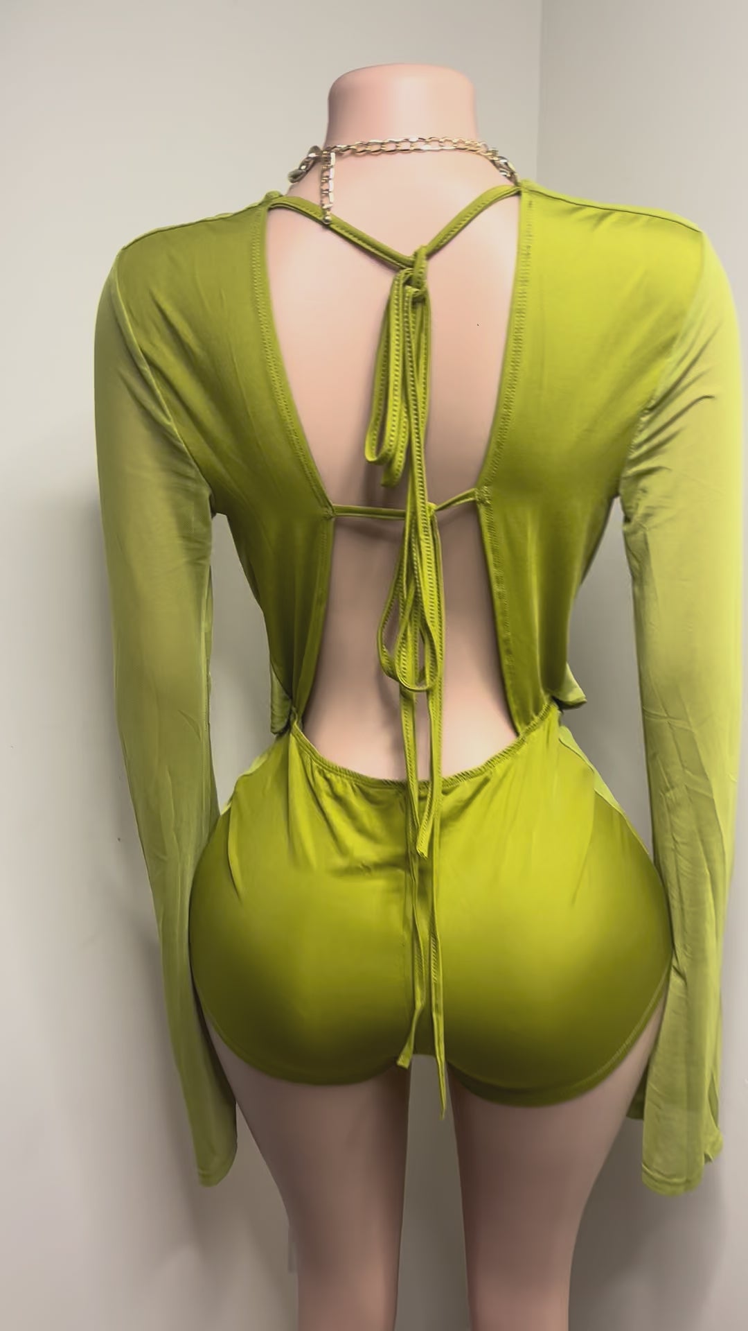 Cowl backless Romper